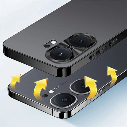 For vivo iQOO Neo9 Pro 5G Case Shockproof Acrylic+TPU Electroplating Metal Frame Phone Cover