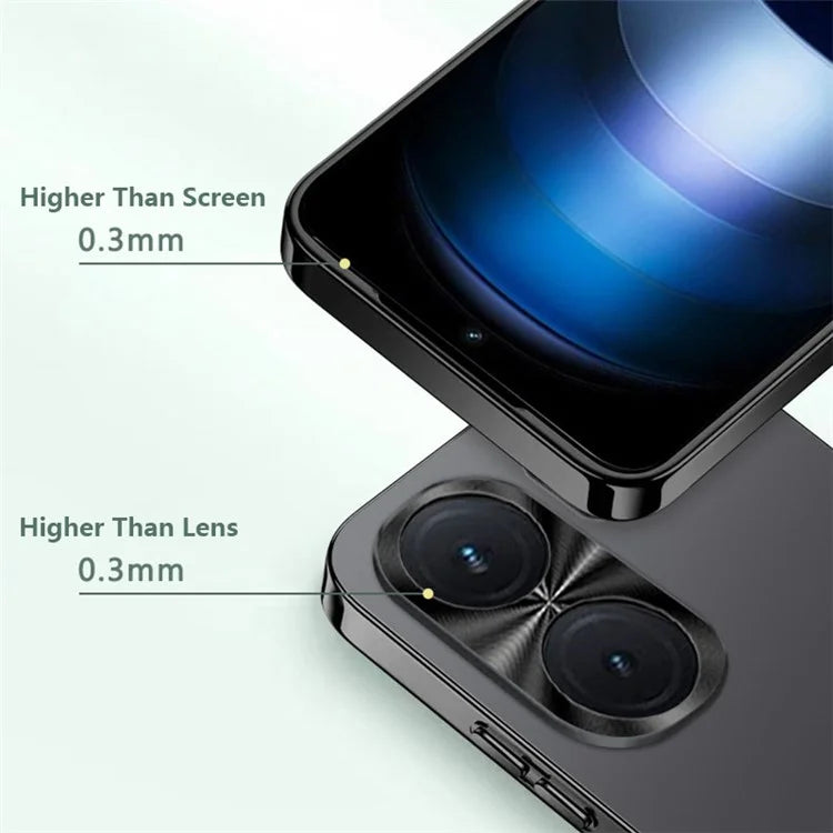 For vivo iQOO Neo9 Pro 5G Case Shockproof Acrylic+TPU Electroplating Metal Frame Phone Cover