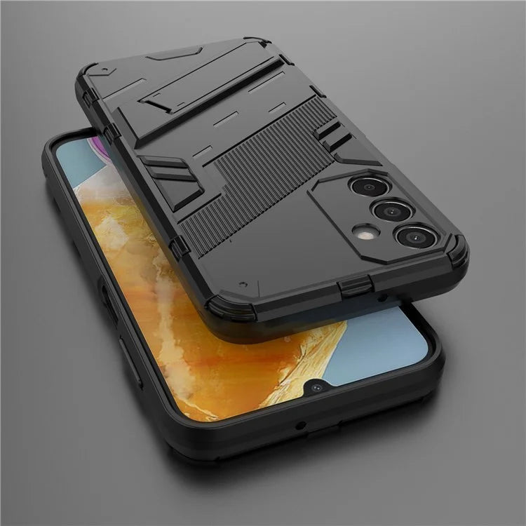 For Samsung Galaxy M15 5G Case Kickstand Anti-Scratch PC+TPU Armour Phone Cover