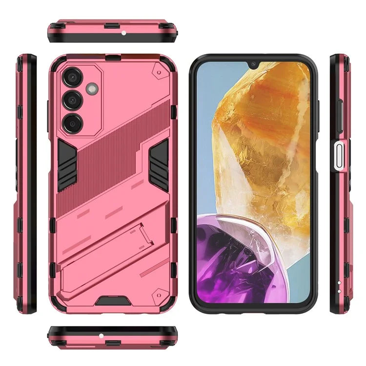For Samsung Galaxy M15 5G Case Kickstand Anti-Scratch PC+TPU Armour Phone Cover