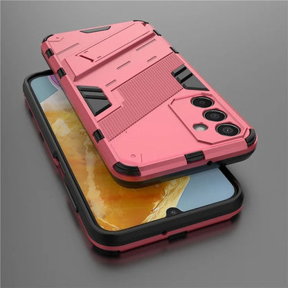 For Samsung Galaxy M15 5G Case Kickstand Anti-Scratch PC+TPU Armour Phone Cover