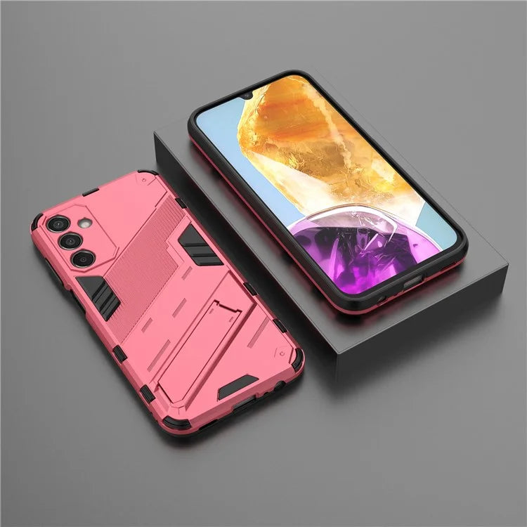 For Samsung Galaxy M15 5G Case Kickstand Anti-Scratch PC+TPU Armour Phone Cover