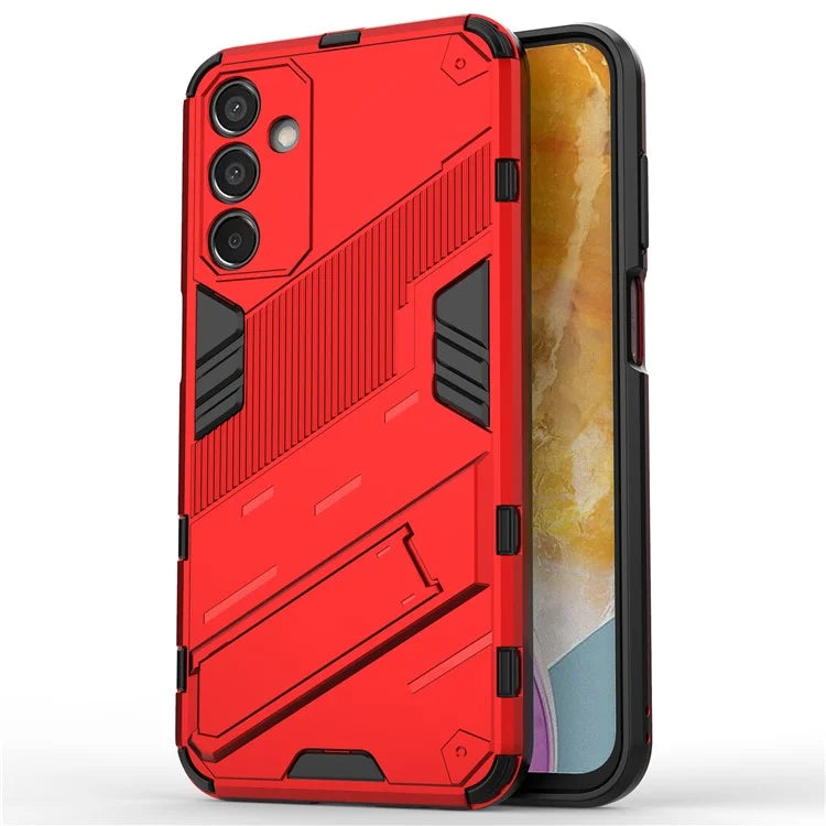 For Samsung Galaxy M15 5G Case Kickstand Anti-Scratch PC+TPU Armour Phone Cover