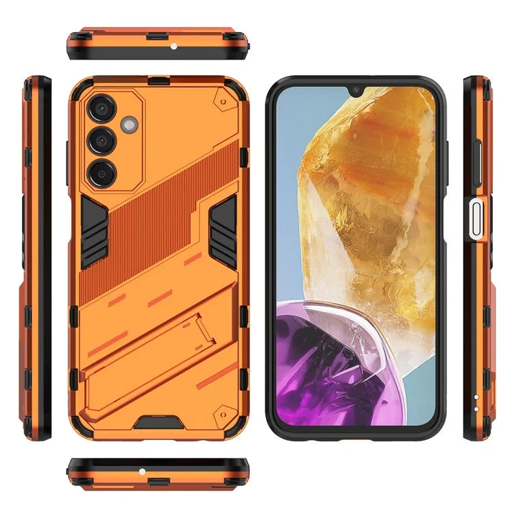 For Samsung Galaxy M15 5G Case Kickstand Anti-Scratch PC+TPU Armour Phone Cover