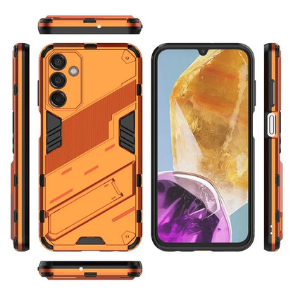 For Samsung Galaxy M15 5G Case Kickstand Anti-Scratch PC+TPU Armour Phone Cover