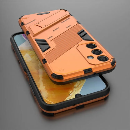 For Samsung Galaxy M15 5G Case Kickstand Anti-Scratch PC+TPU Armour Phone Cover