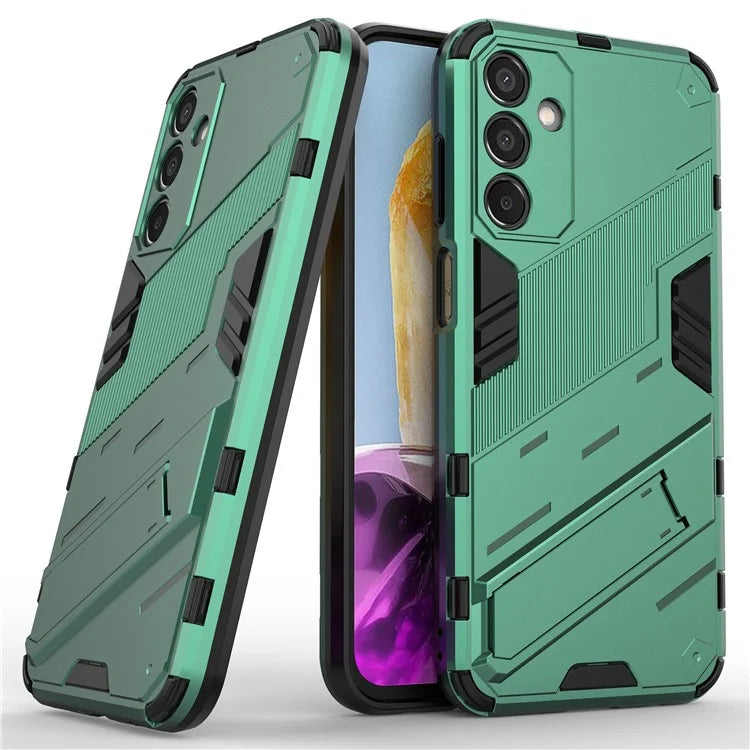 For Samsung Galaxy M15 5G Case Kickstand Anti-Scratch PC+TPU Armour Phone Cover