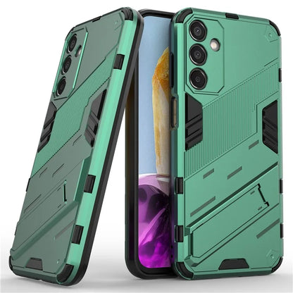 For Samsung Galaxy M15 5G Case Kickstand Anti-Scratch PC+TPU Armour Phone Cover