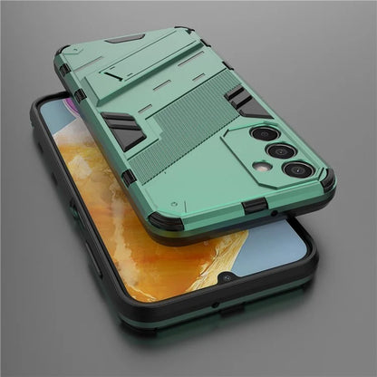 For Samsung Galaxy M15 5G Case Kickstand Anti-Scratch PC+TPU Armour Phone Cover