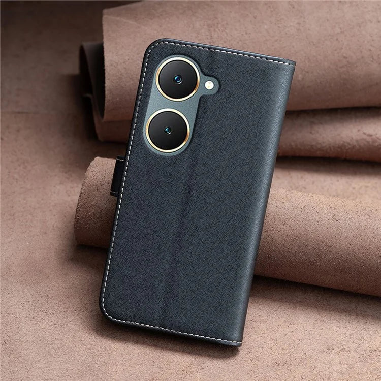 BINFEN COLOR BF17 For vivo Y03 Wallet Case PU Leather + TPU Flip Phone Cover