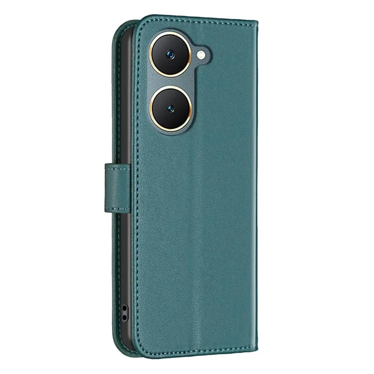 BINFEN COLOR BF17 For vivo Y03 Wallet Case PU Leather + TPU Flip Phone Cover