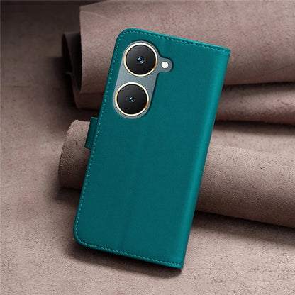 BINFEN COLOR BF17 For vivo Y03 Wallet Case PU Leather + TPU Flip Phone Cover