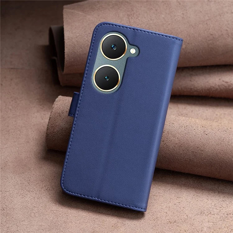 BINFEN COLOR BF17 For vivo Y03 Wallet Case PU Leather + TPU Flip Phone Cover