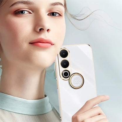 XINLI For OnePlus Nord CE4 5G TPU Case Ring Kickstand Electroplating Phone Cover