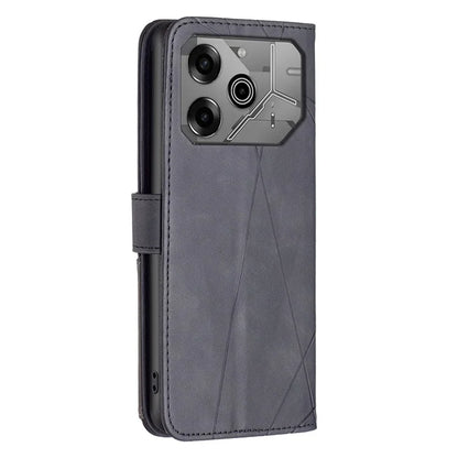 BINFEN COLOR BF05 For TECNO Pova 6 5G / Tecno Pova 6 Pro 5G Case Imprinted Geometric Leather Phone Cover