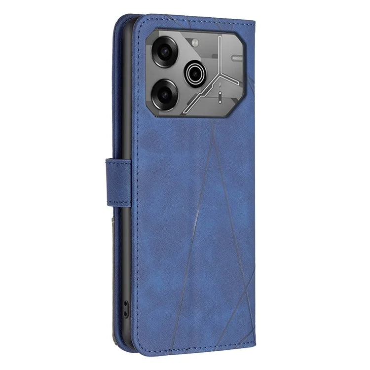 BINFEN COLOR BF05 For TECNO Pova 6 5G / Tecno Pova 6 Pro 5G Case Imprinted Geometric Leather Phone Cover