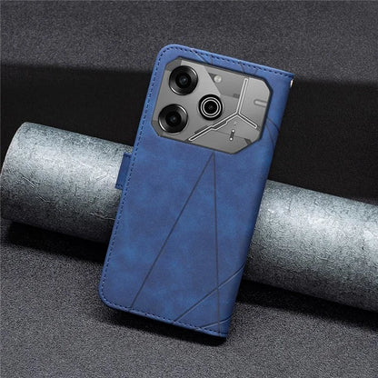 BINFEN COLOR BF05 For TECNO Pova 6 5G / Tecno Pova 6 Pro 5G Case Imprinted Geometric Leather Phone Cover