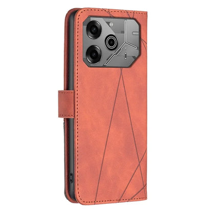 BINFEN COLOR BF05 For TECNO Pova 6 5G / Tecno Pova 6 Pro 5G Case Imprinted Geometric Leather Phone Cover