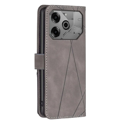 BINFEN COLOR BF05 For TECNO Pova 6 5G / Tecno Pova 6 Pro 5G Case Imprinted Geometric Leather Phone Cover
