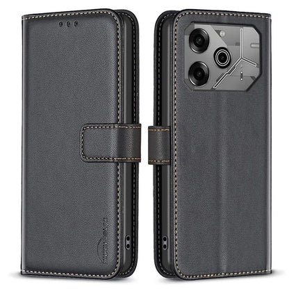 BINFEN COLOR BF17 For TECNO Pova 6 5G / Tecno Pova 6 Pro 5G Case Leather Flip Wallet Phone Cover