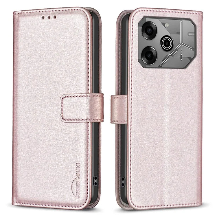 BINFEN COLOR BF17 For TECNO Pova 6 5G / Tecno Pova 6 Pro 5G Case Leather Flip Wallet Phone Cover