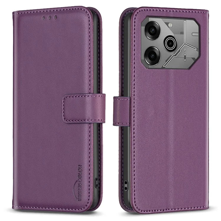 BINFEN COLOR BF17 For TECNO Pova 6 5G / Tecno Pova 6 Pro 5G Case Leather Flip Wallet Phone Cover