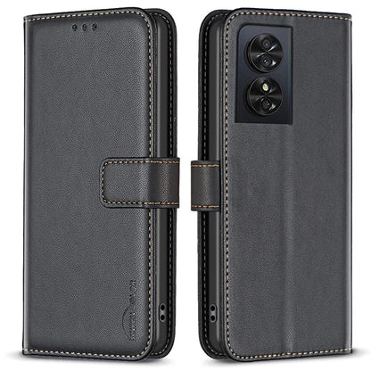 BINFEN COLOR BF17 For TCL 50 SE Case PU Leather Wallet Phone Cover Folding Stand