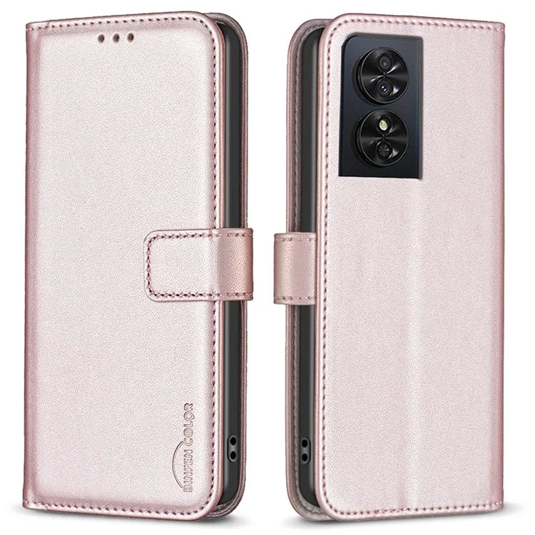 BINFEN COLOR BF17 For TCL 50 SE Case PU Leather Wallet Phone Cover Folding Stand