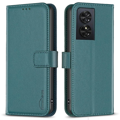 BINFEN COLOR BF17 For TCL 50 SE Case PU Leather Wallet Phone Cover Folding Stand