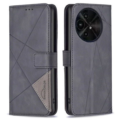 BINFEN COLOR BF05 For TCL 50 XL 5G Case Stand Wallet PU Leather Geometric Phone Cover