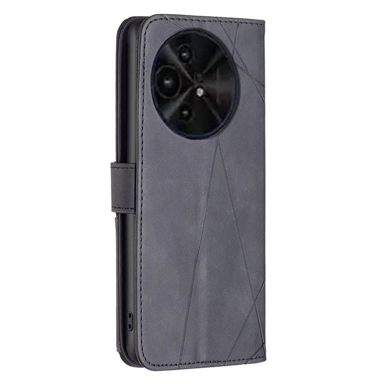 BINFEN COLOR BF05 For TCL 50 XL 5G Case Stand Wallet PU Leather Geometric Phone Cover