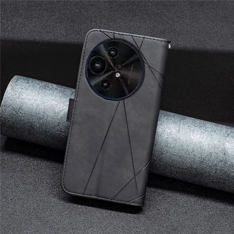 BINFEN COLOR BF05 For TCL 50 XL 5G Case Stand Wallet PU Leather Geometric Phone Cover