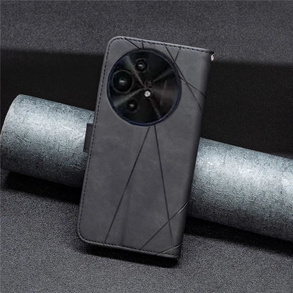 BINFEN COLOR BF05 For TCL 50 XL 5G Case Stand Wallet PU Leather Geometric Phone Cover