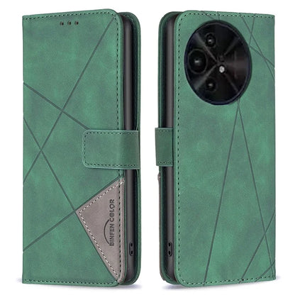 BINFEN COLOR BF05 For TCL 50 XL 5G Case Stand Wallet PU Leather Geometric Phone Cover