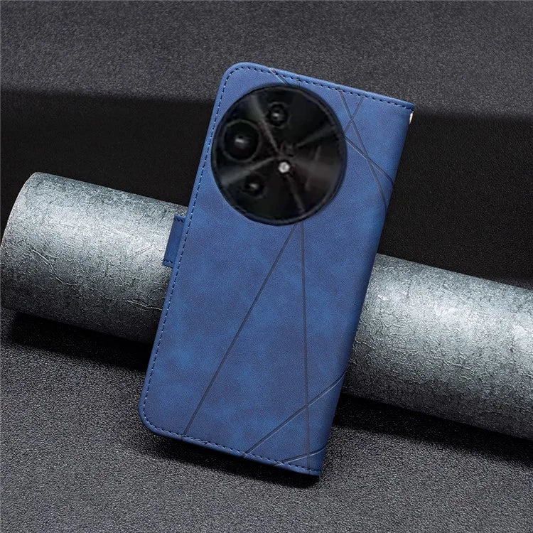 BINFEN COLOR BF05 For TCL 50 XL 5G Case Stand Wallet PU Leather Geometric Phone Cover