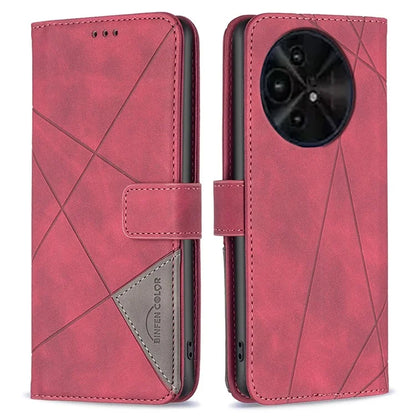 BINFEN COLOR BF05 For TCL 50 XL 5G Case Stand Wallet PU Leather Geometric Phone Cover