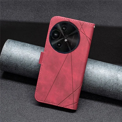 BINFEN COLOR BF05 For TCL 50 XL 5G Case Stand Wallet PU Leather Geometric Phone Cover