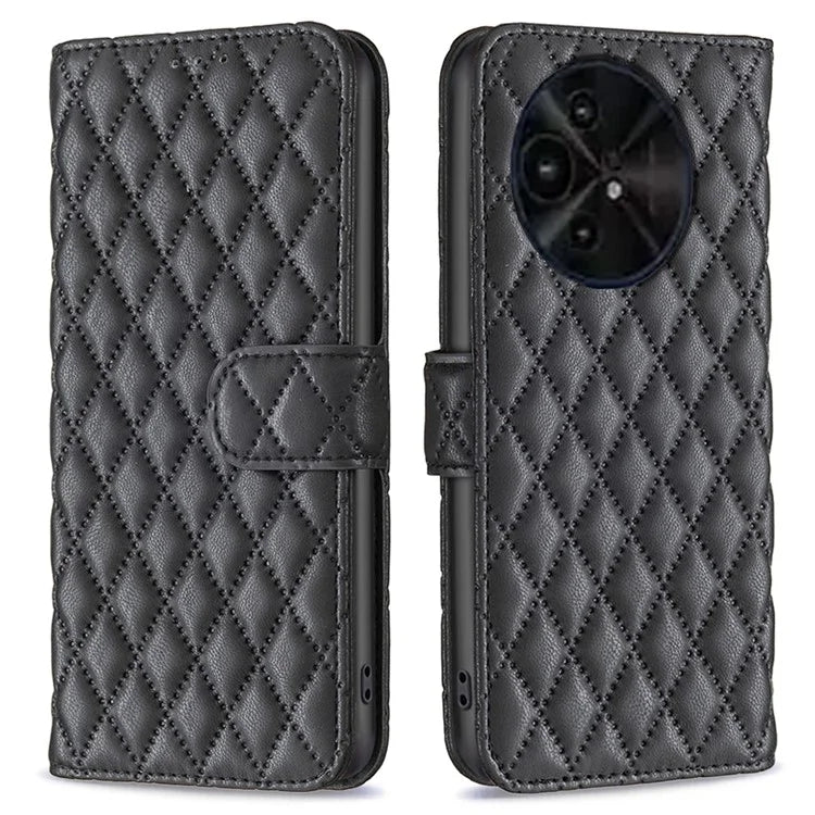 BINFEN COLOR BF Style-14 For TCL 50 XE 5G / 50 XL 5G Case Rhombus Grid PU Leather Wallet Phone Cover