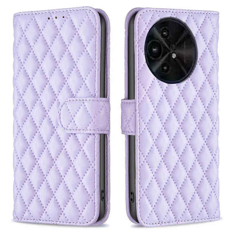 BINFEN COLOR BF Style-14 For TCL 50 XE 5G / 50 XL 5G Case Rhombus Grid PU Leather Wallet Phone Cover