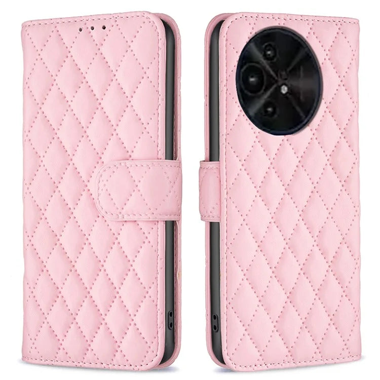 BINFEN COLOR BF Style-14 For TCL 50 XE 5G / 50 XL 5G Case Rhombus Grid PU Leather Wallet Phone Cover