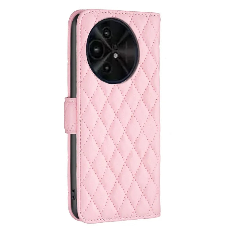 BINFEN COLOR BF Style-14 For TCL 50 XE 5G / 50 XL 5G Case Rhombus Grid PU Leather Wallet Phone Cover