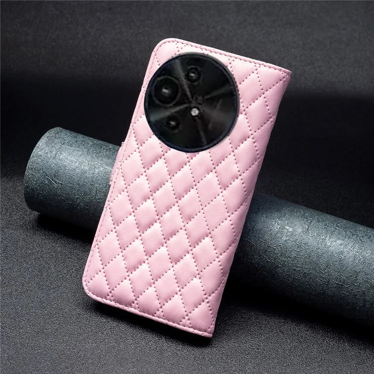 BINFEN COLOR BF Style-14 For TCL 50 XE 5G / 50 XL 5G Case Rhombus Grid PU Leather Wallet Phone Cover