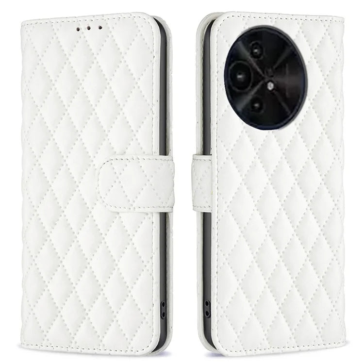 BINFEN COLOR BF Style-14 For TCL 50 XE 5G / 50 XL 5G Case Rhombus Grid PU Leather Wallet Phone Cover