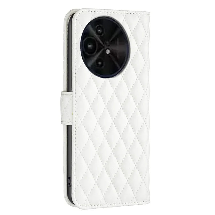 BINFEN COLOR BF Style-14 For TCL 50 XE 5G / 50 XL 5G Case Rhombus Grid PU Leather Wallet Phone Cover