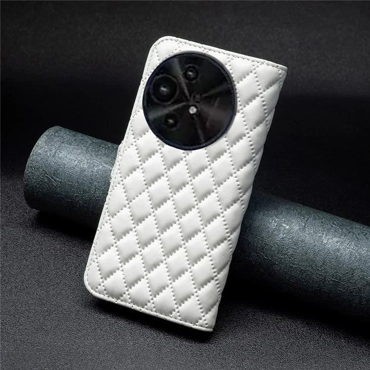 BINFEN COLOR BF Style-14 For TCL 50 XE 5G / 50 XL 5G Case Rhombus Grid PU Leather Wallet Phone Cover