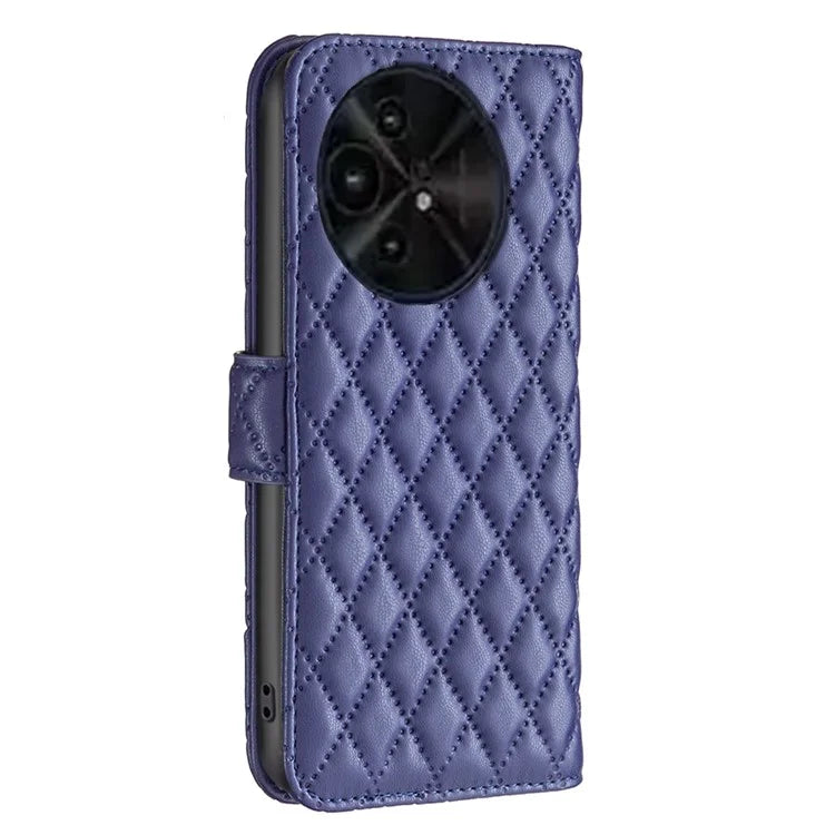 BINFEN COLOR BF Style-14 For TCL 50 XE 5G / 50 XL 5G Case Rhombus Grid PU Leather Wallet Phone Cover