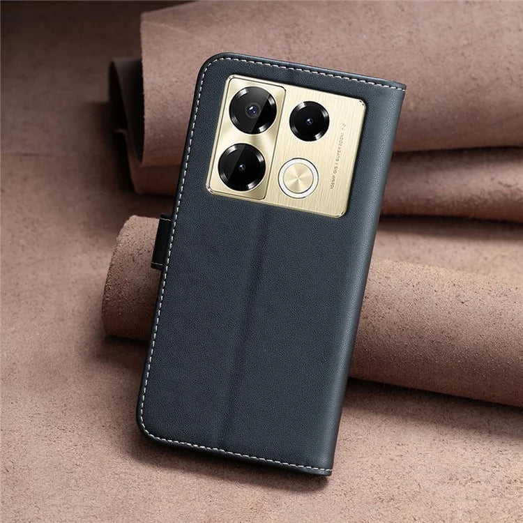 BINFEN COLOR BF17 For Infinix Note 40 Pro+ / Note 40 Pro 5G / 4G Slim-Fit PU Leather Case Stand Flip Phone Cover