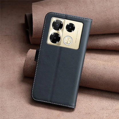 BINFEN COLOR BF17 For Infinix Note 40 Pro+ / Note 40 Pro 5G / 4G Slim-Fit PU Leather Case Stand Flip Phone Cover