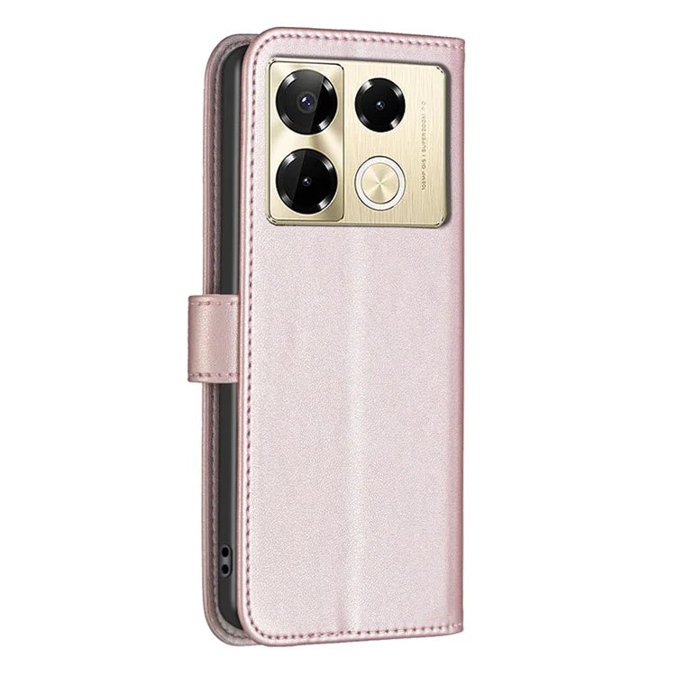 BINFEN COLOR BF17 For Infinix Note 40 Pro+ / Note 40 Pro 5G / 4G Slim-Fit PU Leather Case Stand Flip Phone Cover