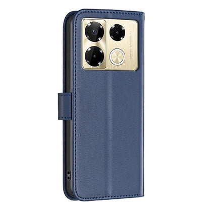 BINFEN COLOR BF17 For Infinix Note 40 Pro+ / Note 40 Pro 5G / 4G Slim-Fit PU Leather Case Stand Flip Phone Cover